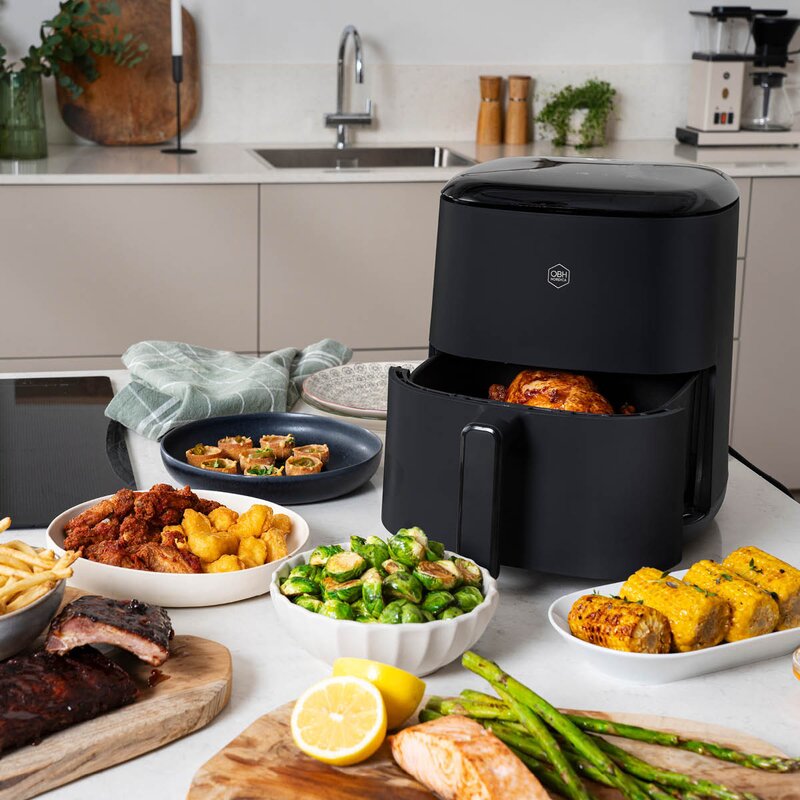OBH Nordica Easy Fry Max airfryier med digitalt display 5 L svart