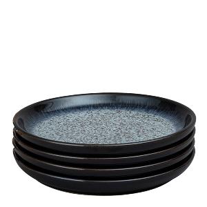 Denby Halo tallerken Coupe 21 cm 4 stk blå/svart