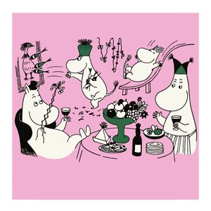 Moomin Mummi Servietter 33x33 cm Mummi 80 rosa