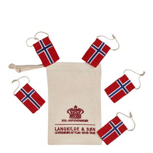 Langkilde & Søn Pynteflagg 3,5x5cm 5 stk