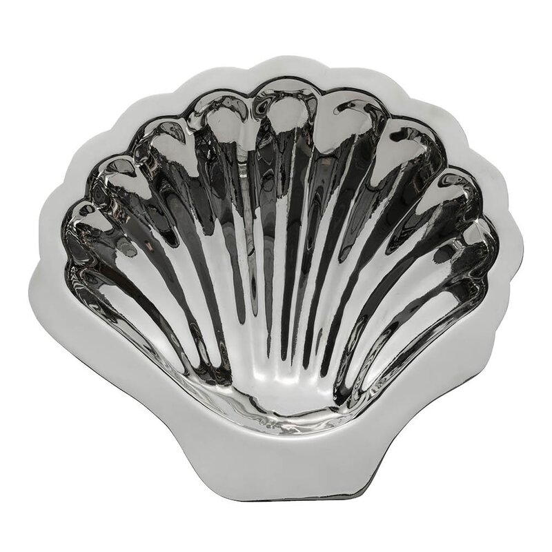 Lene Bjerre Scallia serveringsfat skjell 20 cm sølv