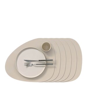 LIND DNA Nupo Curve bordbrikke 37x44 cm 6 stk Oyster White