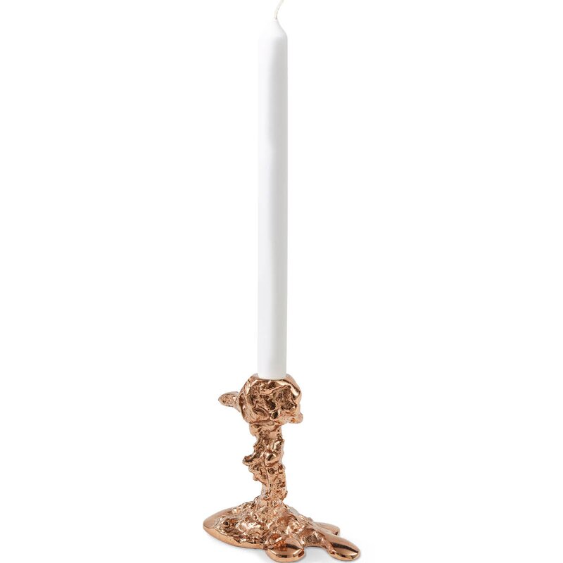 Pols Potten Drip lysestake S 14 cm rosegull