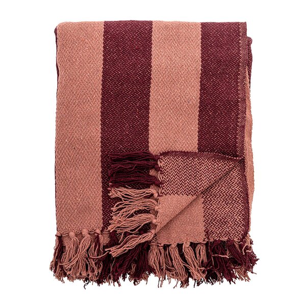 Bloomingville Frello pledd 160x130 cm rød