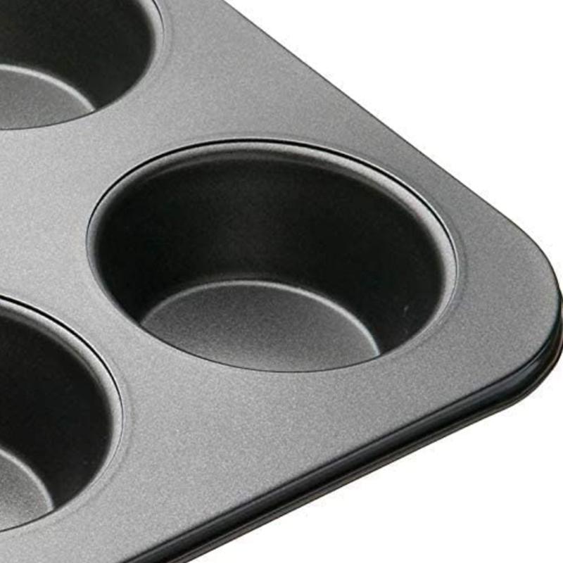 MasterClass Muffinsform for 6 store muffins 35x26 cm grå