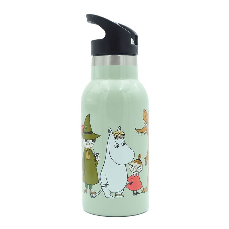 Moomin Mummi drikkeflaske 0,35L Familien grønn