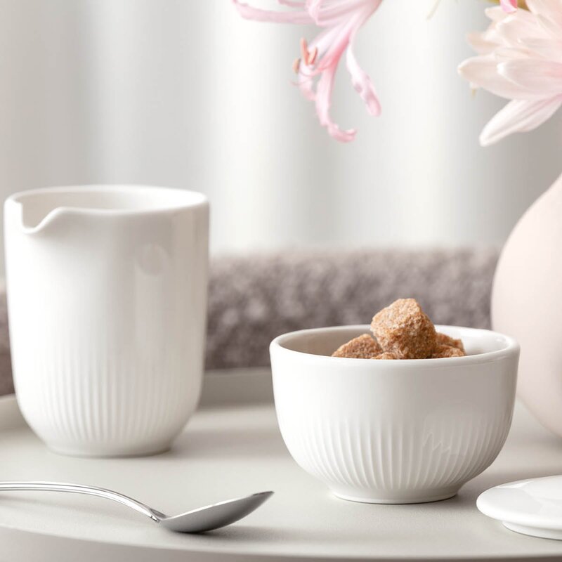Villeroy & Boch Afina sukkerskål 9 cm hvit