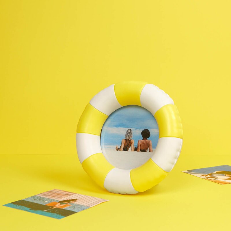 Balvi Floats fotoramme 17,2 cm gul/hvit