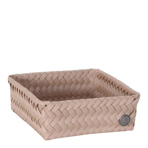 Handed By Fit Square oppbevaringskurv 18x18x7 cm caffè latte