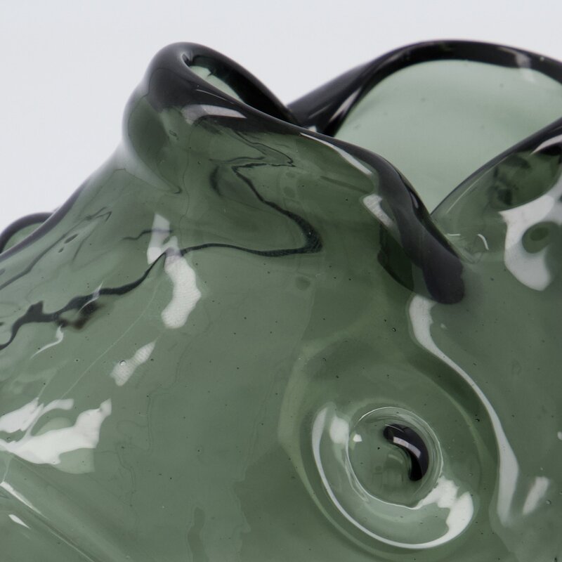 House Doctor Fish vase 17,5 cm røkt grå