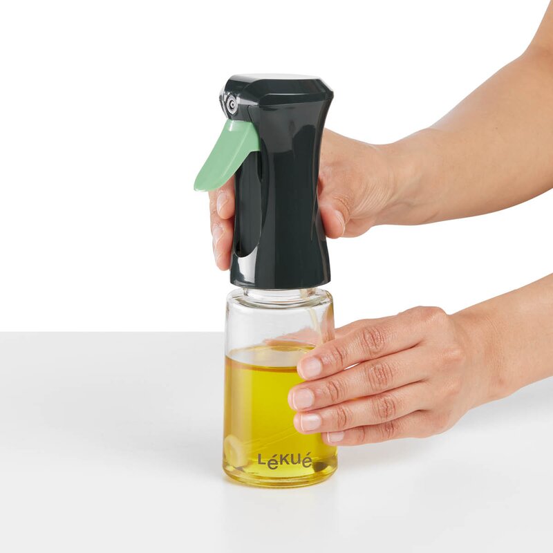 Lékué Oljedispenser med spray 0,2 L grå/klar