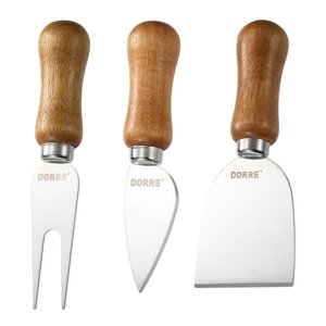Dorre Olva ostekniver 13 cm 3 stk akasietre/rustfritt stål