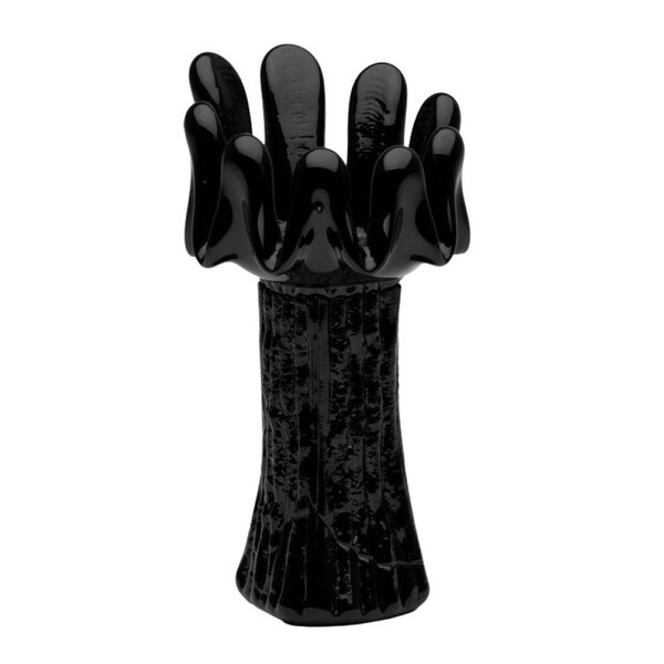 Kosta Boda - Sunflower lyslykt 18 cm svart