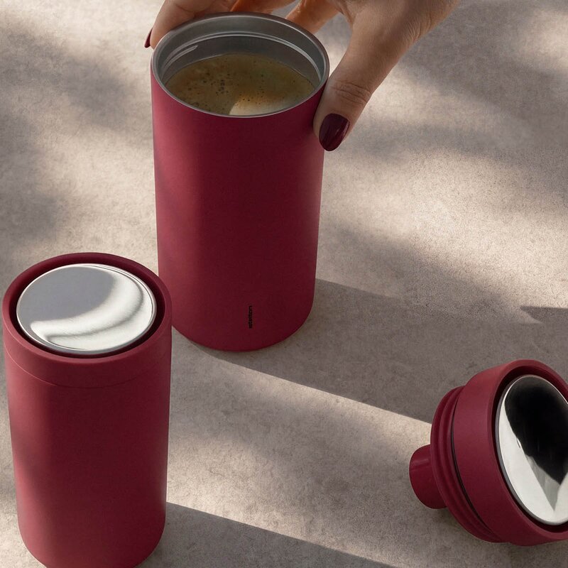 Stelton To Go Click termokopp 20 cl soft cherry red