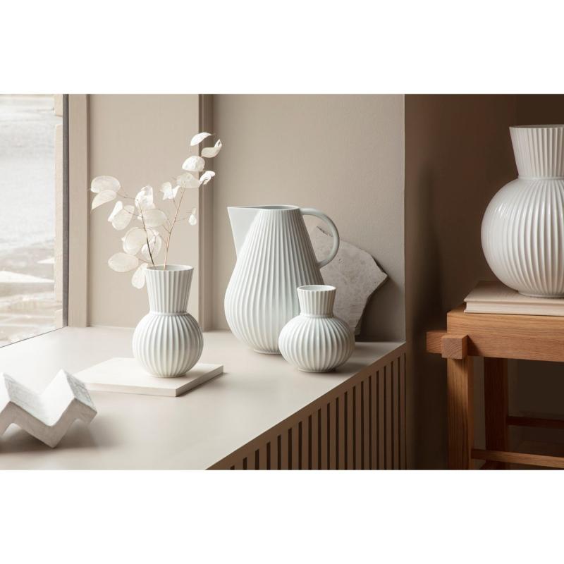 Lyngby Porcelæn Tura vase 18 cm porselen hvit