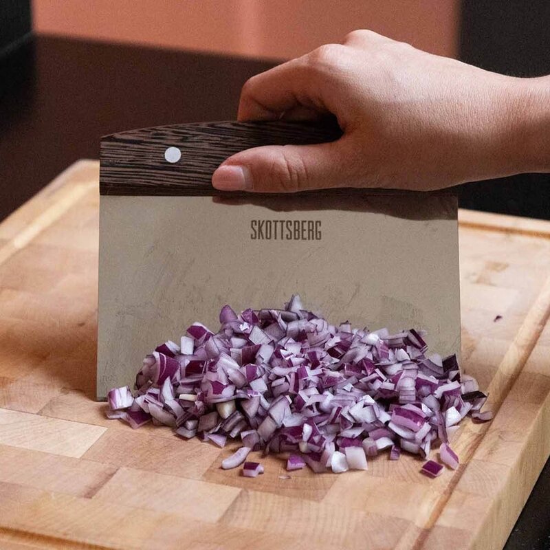 Skottsberg Benkskrape 15x12 cm stål/pakkatre