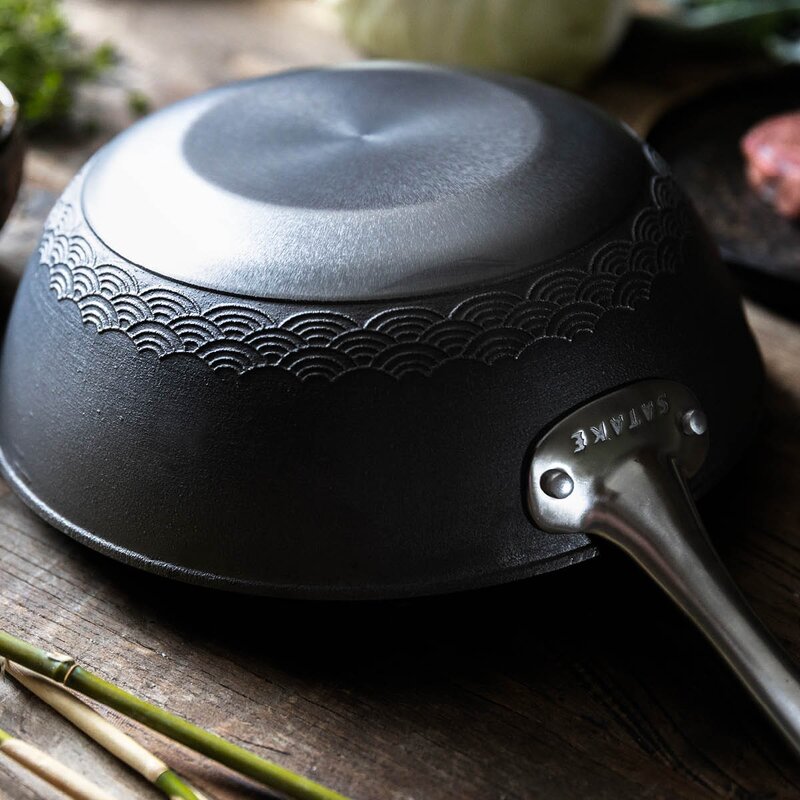 Satake Pure Pan wok 28 cm støpejern nitrering