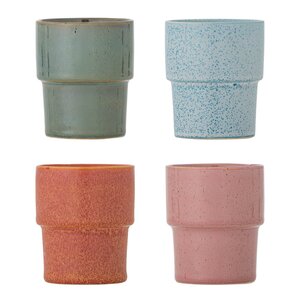 Bloomingville Kopp Ewan 15 cl 4 stk rosa