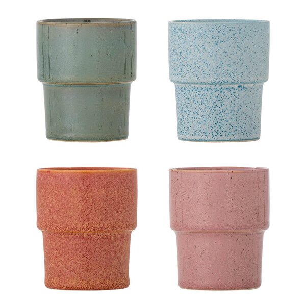 Bloomingville Kopp Ewan 15 cl 4 stk rosa