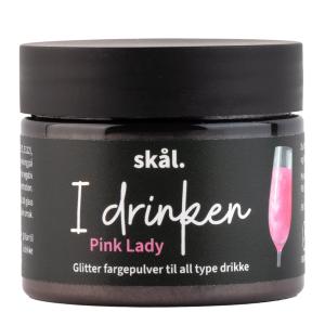 Skål I drinken fargepulver glitter pink lady