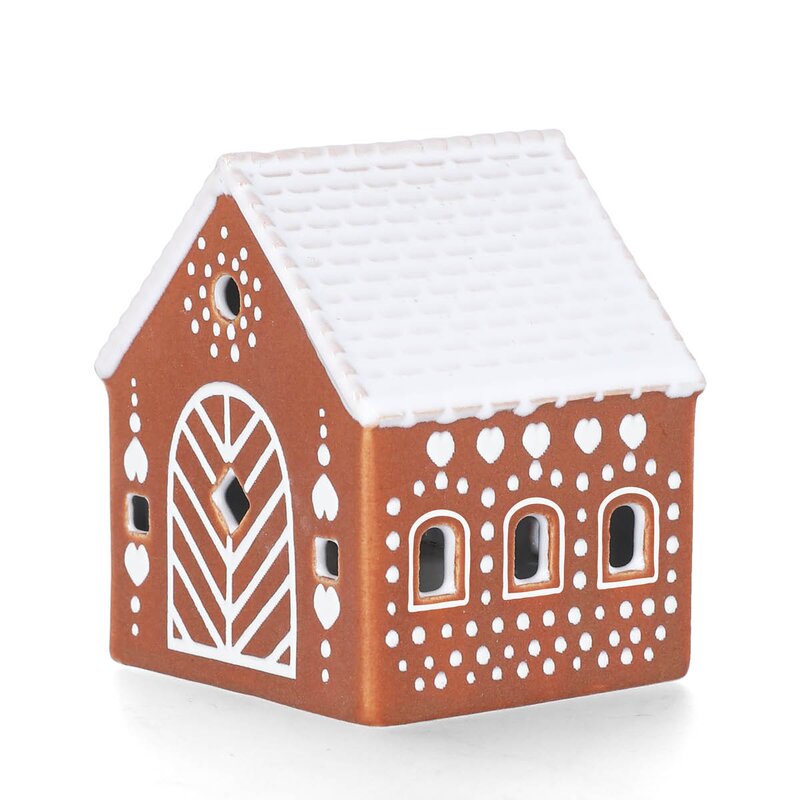 Kähler Gingerbread lyshus Låve LED 7,5 brun