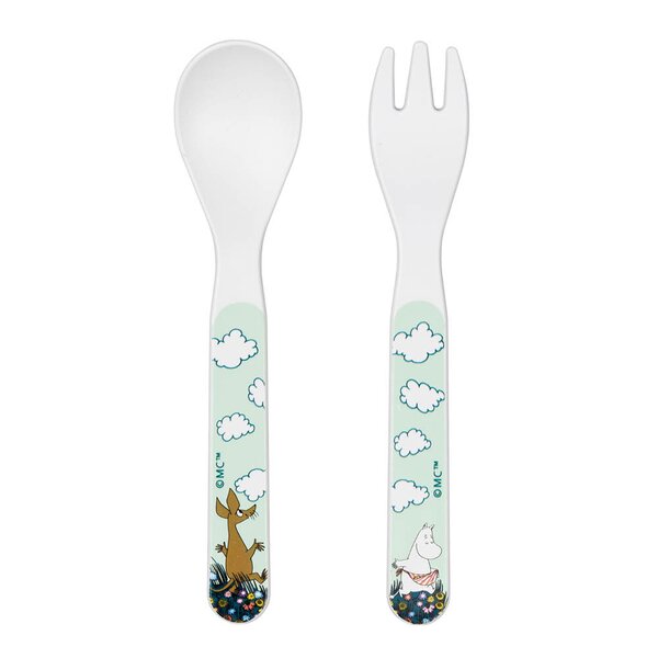 Rätt Start Mummi barnebestikk 2 deler Eng grønn