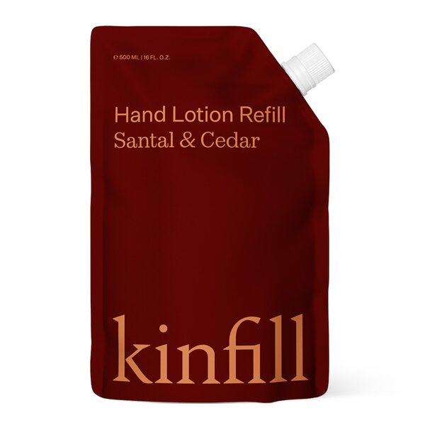 Kinfill – Refill håndkrem 500 ml santal & cedar