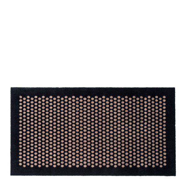Tica Copenhagen Dot gulvmatte 120x67 cm svart/sand
