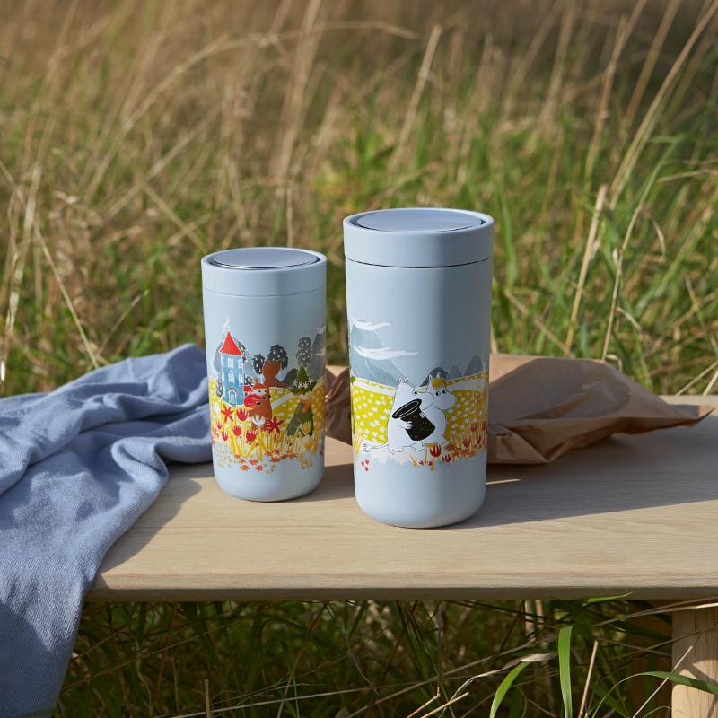 Stelton Moomin To Go Click termokopp 20 cl soft sky