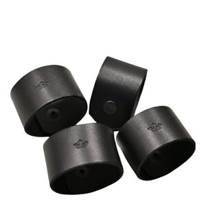 Nordan Home Serviettring i skinn 3 cm 4 stk svart