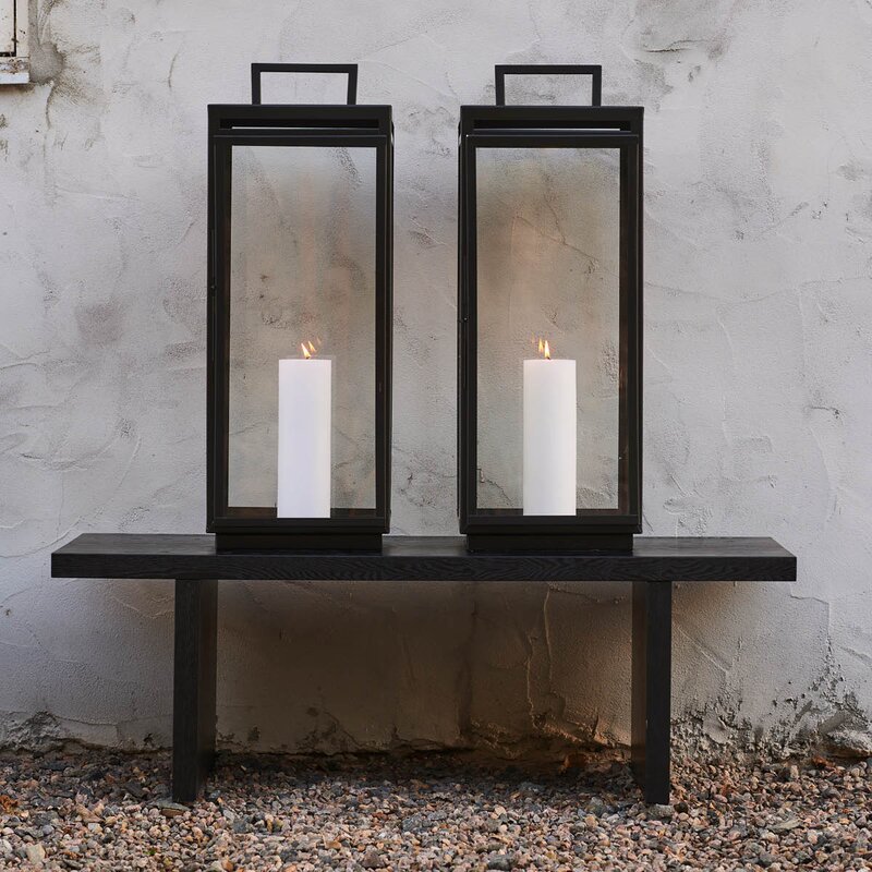 Holmen Carl lykt 80 cm svart/klar