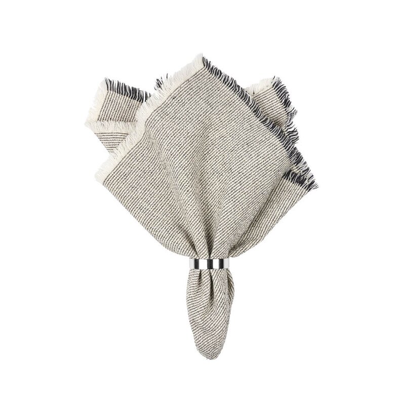 Broste Copenhagen Ring serviettring 4,5 cm 6 stk silver finish
