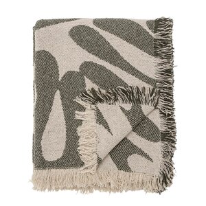 Bloomingville Pledd Alk 160x130 cm grønn