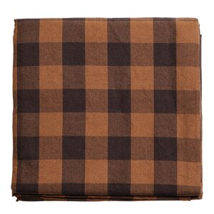 Midnatt Gingham sengeteppe 260x260 cm brun