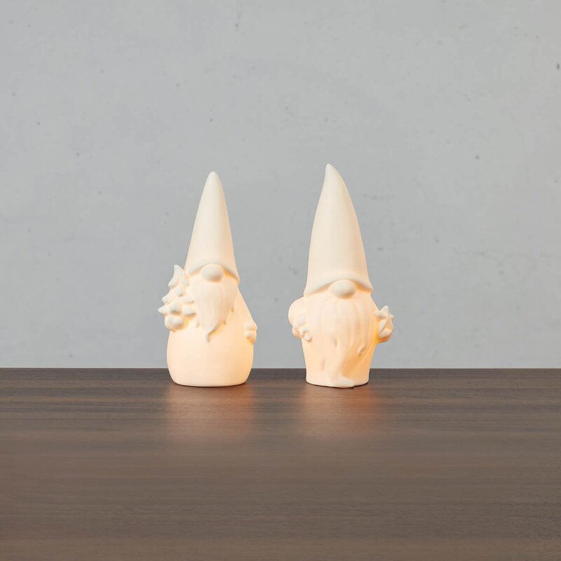 Markslöjd Luka figur nisse 25 cm 2 stk hvit