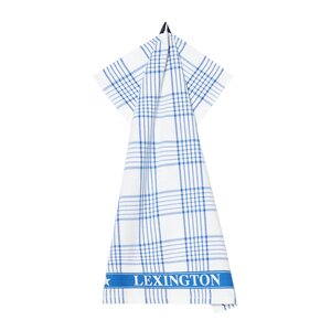 Lexington Kjøkkenhåndkle 70x50 cm frotté rutete hvit/blå