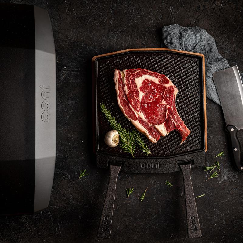 Ooni Grizzler grillpanne tosidig 37x33 cm svart