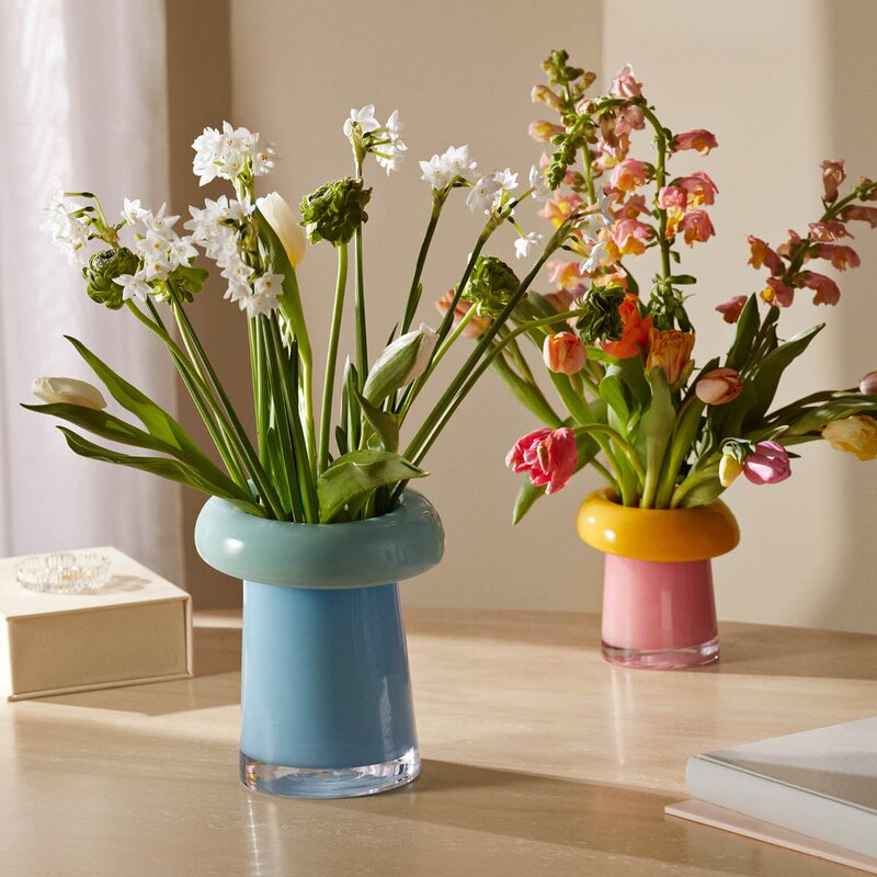 Holmegaard Soma vase 22,5 cm lys blå/aqua