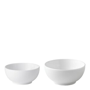 Royal Copenhagen Hvit Riflet skålsett 2 deler 24 cl/47 cl