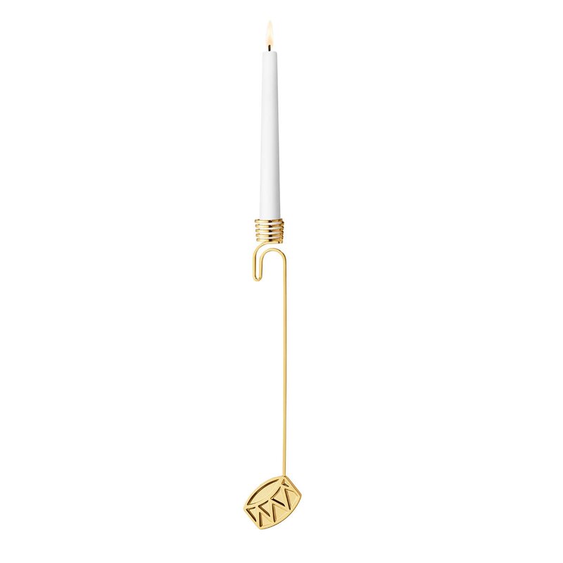 Georg Jensen 2026 lysholder til juletre tromme gull