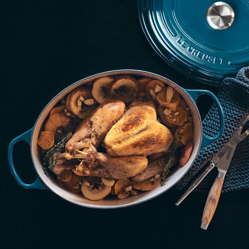 Le Creuset Oval støpejernsgryte 31 cm deep teal