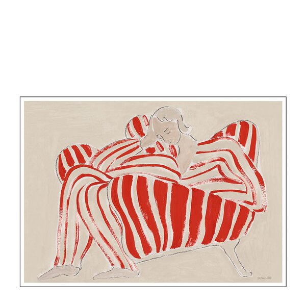 Poster & Frame – The Poster Club x Sofia Lind poster 30×40 cm red chair