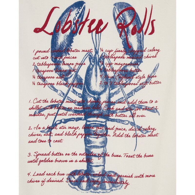 Lexington Lobster roll kjøkkenhåndkle 70x50 cm hvit/rød