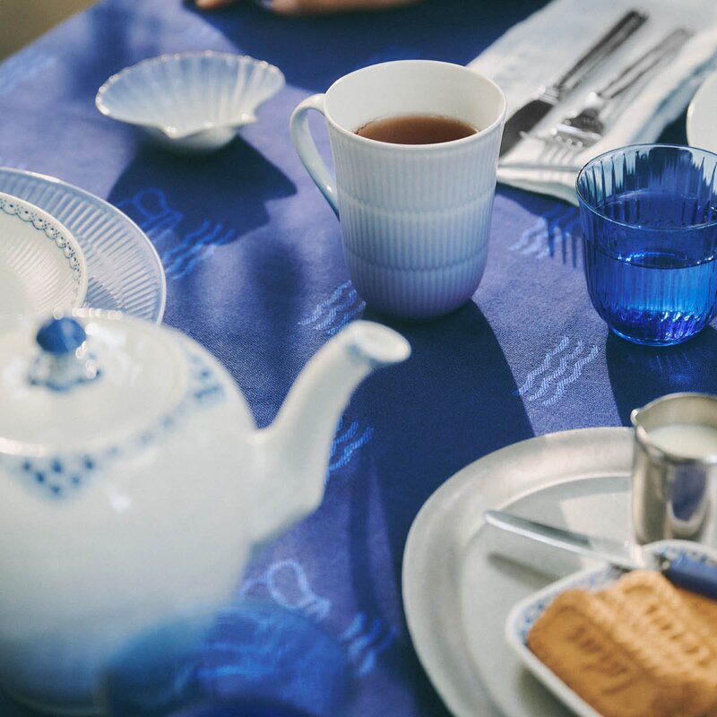 Royal Copenhagen Iris krus 36 cl 2 stk blå