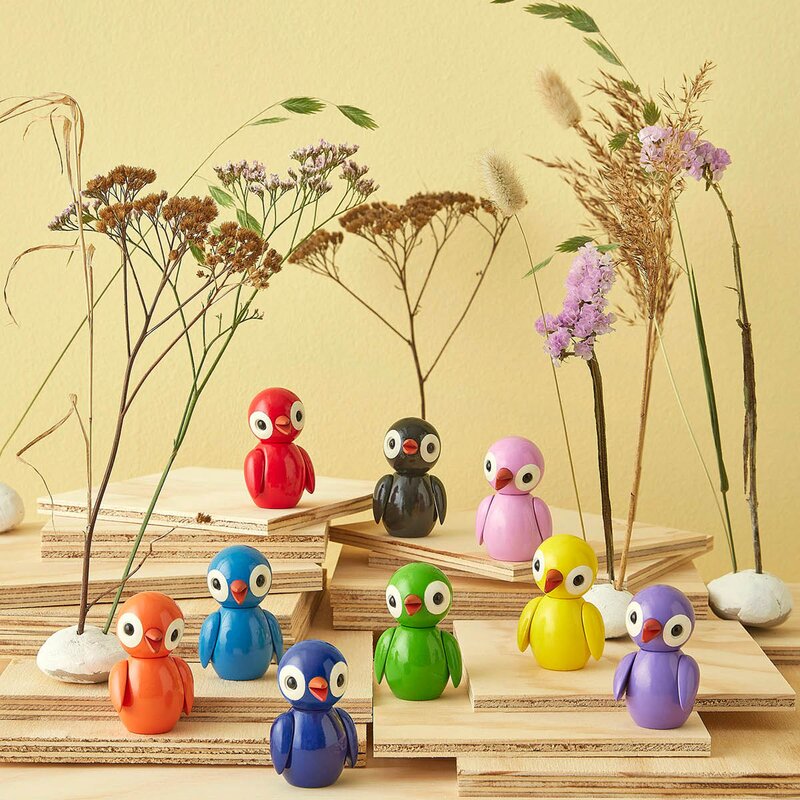 Spring Copenhagen Spring Birds trefigur 6,5 cm lucky light blue