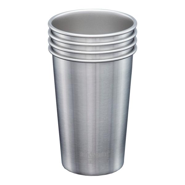 Klean Kanteen Steel Pint kopp 47 cl 4 stk børstet stål