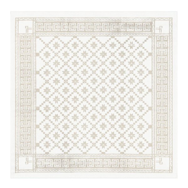 Ekelund Åttebladrose bordduk 80x80 cm beige