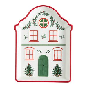 Spode Christmas Village fat 18 cm rød
