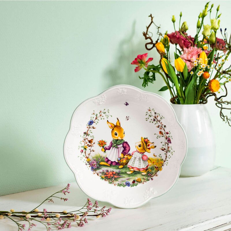 Villeroy & Boch Spring Fantasy Flower Meadow serveringskål 65 cl grønn/hvit