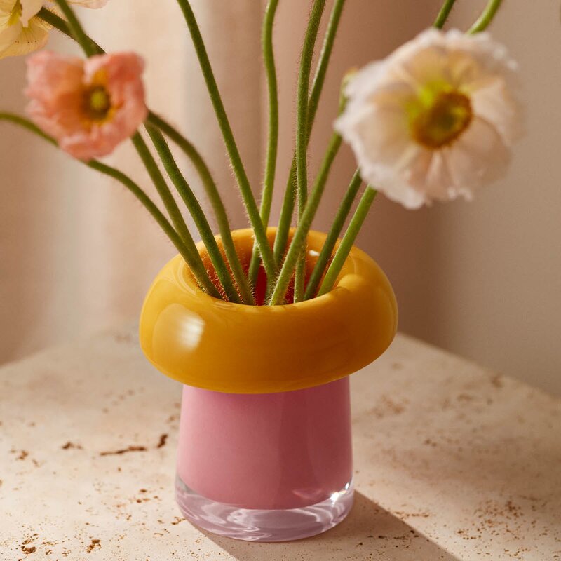 Holmegaard Soma vase 16,5 cm pink/orange